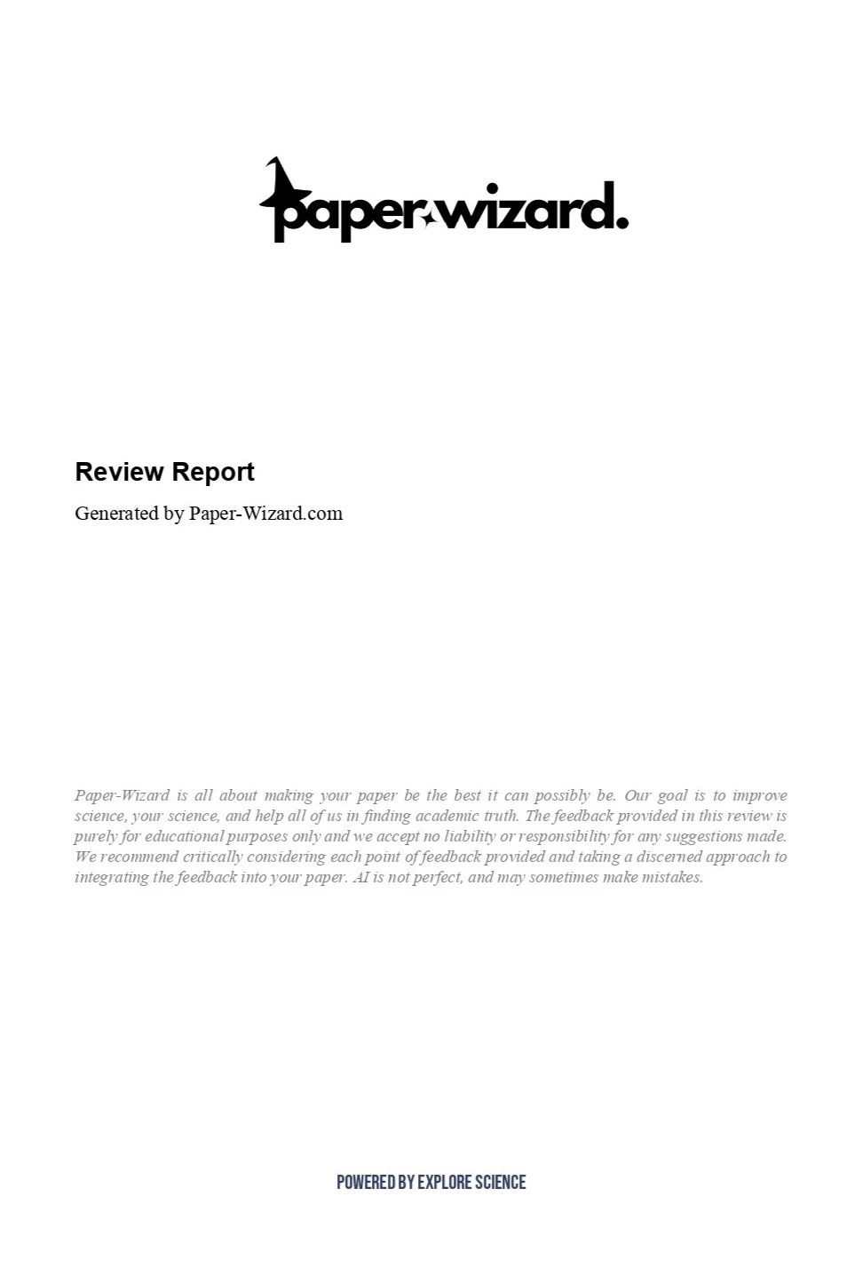 Academic research page