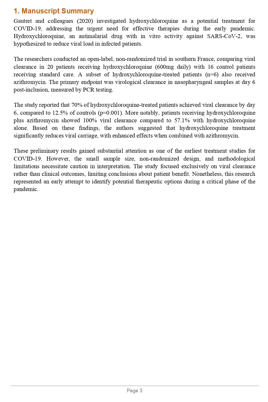 Academic research page